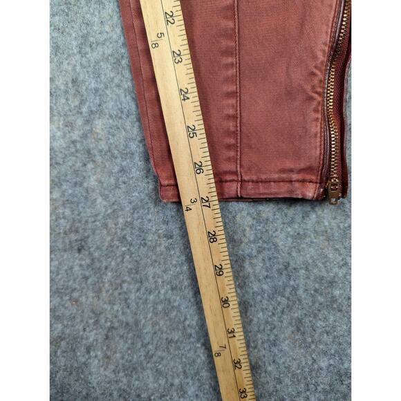 White House Black Market Jeans 8 Women's Red Skinny Skimmer Stretch Cotton - Picture 7 of 14